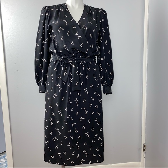 Ms. Chaus Vintage Belted Dress, Size 12 - Picture 1 of 11